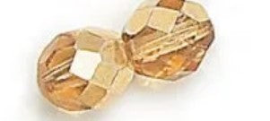 3MM Apricot Metallic Ice Czech Glass Fire Polished