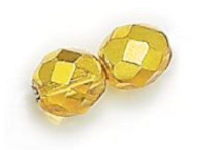 3MM Citron Metallic Ice Fire Polished Beads