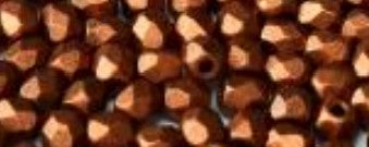 3MM Copper Czech Glass Fire Polished Beads