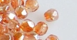 3MM Crystal Orange Rainbow Czech Glass Fire Polished Beads