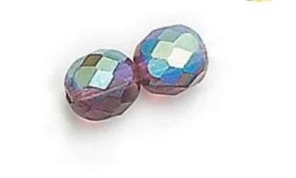 4MM Dark Amethyst AB Fire Polished Beads