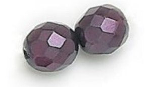 3MM Eggplant Pearl Fire Polished Beads
