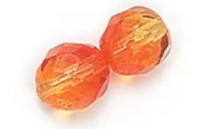 3MM Fire Opal Czech Glass Fire Polished