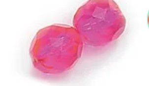 3MM Fuchsia Fire Polished Beads