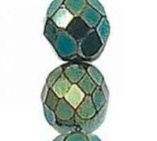 3MM Green Iris Czech Glass Fire Polished