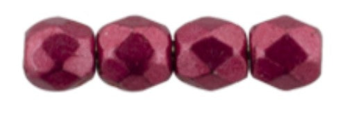 3MM Sueded Gold Lily Pad Fire Polished Beads