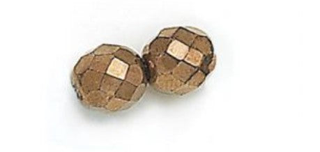 4MM Light Bronze Czech Glass Fire Polished Beads