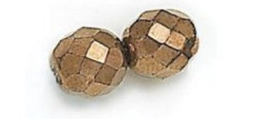 3MM Light Bronze Czech Glass Fire Polished