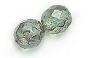 3MM Lumi Green Fire Polished Beads