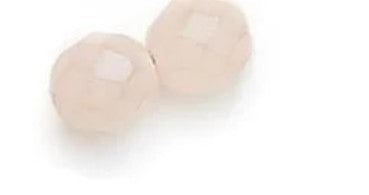 3MM Milky Pink Op Fire Polished Beads