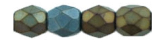 3MM Matte Iris Brown Czech Glass Fire Polished Beads