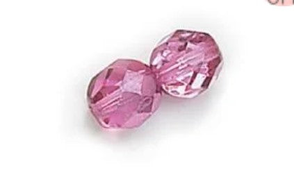 3MM Purple Rose Metallic Ice Fire Polished Beads