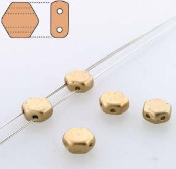 HONEYCOMB 6MM CRYSTAL BRONZE PALE GOLD