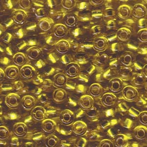 Silver-Lined Yellow Miyuki Seed Beads 5/0