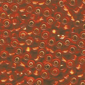 Silver-Lined Orange Miyuki Seed Beads 5/0
