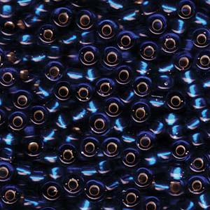 Silver-Lined Capri Blue Miyuki Seed Beads 5/0