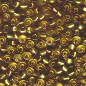 Rococo Silver-Lined Yellow Light Bronze Miyuki Seed Beads 5/0