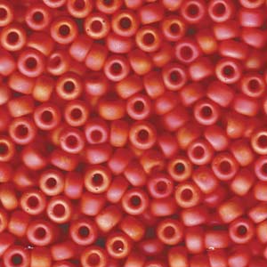Matte Opaque Orange AB Miyuki Seed Beads 5/0