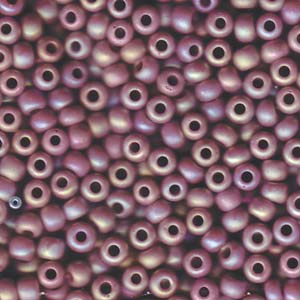 Matte Opaque Mauve AB Miyuki Seed Beads 5/0