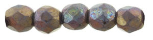 2MM Oxidized Bronze Czech Glass Fire Polished Beads