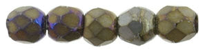 2MM Mt Iris Brown Czech Glass Fire Polished Beads
