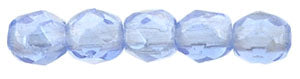 2MM Luster Sapphire Czech Glass Fire Polished Beads