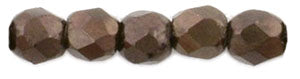 2MM Mt Dk Bronze Czech Glass Fire Polished Beads