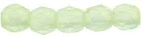 3MM Sueded Gold Peridot Czech Glass Fire Polished Beads