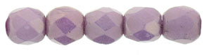 2MM Luster Opaque Lilac Czech Glass Fire Polished Beads
