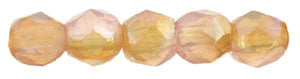 2MM Milky Pink Celisian Czech Glass Fire Polished Beads