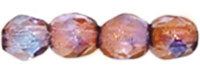 3MM Opaque Bronze Illusion Czech Glass Fire Polished Beads