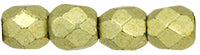 3MM Saturated Metallic Limelight Czech Glass Fire Polished Beads