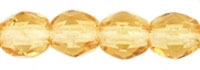 3MM Medium Topaz Czech Glass Fire Polished Beads