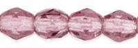 3MM Medium Amethyst Czech Glass Fire Polished Beads