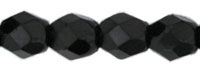3MM Jet Czech Glass Fire Polished Beads