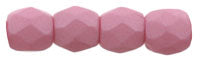 3MM Saturated Pink Czech Glass Fire Polished Beads