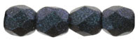 3MM Polychrome Indigo Orchid Czech Glass Fire Polished Beads