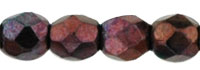 3MM Luster Metallic Amethyst Czech Glass Fire Polished Beads