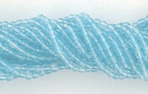 3MM Hurricane Mountain Glacier Czech Glass Fire Polished Beads