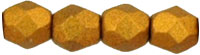 3MM Matte Metallic Goldenrod Czech Glass Fire Polished Beads