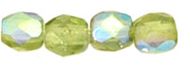 3MM Olivine AB Czech Glass Fire Polished Beads