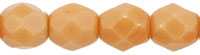4MM Milky Caramel Czech Glass Fire Polished Beads