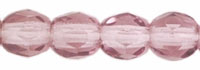 4MM Light Amethyst Czech Glass Fire Polished Beads