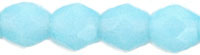 4MM Milky Aquamarine Czech Glass Fire Polished Beads