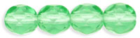 6MM Dark Peridot Czech Glass Fire Polished Beads