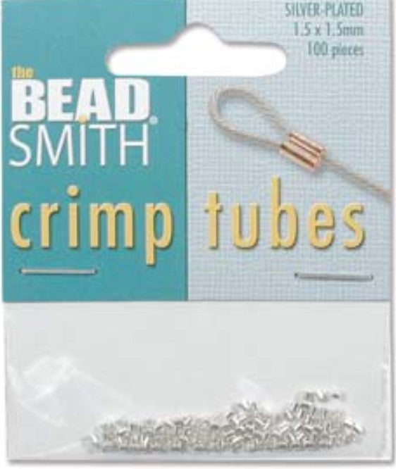 Crimp Tube 1.5x1.5MM Silver Plate