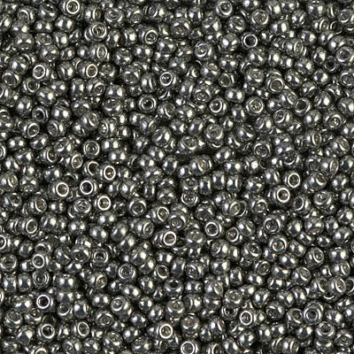 Galvanized Dark Steel Miyuki Seed Beads 11/0