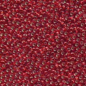 Silver-Lined Dark Ruby Miyuki Seed Beads 11/0