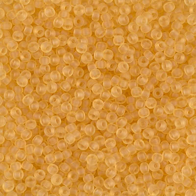 Matte Transparent Light Topaz Miyuki Seed Beads 11/0