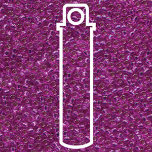 Dyed Silver-Lined Fuchsia Miyuki Seed Beads 11/0